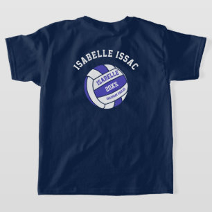 T-shirt joueur de l'équipe bleu-bleu-blanc