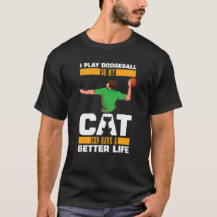 T-shirt Joueur de l'équipe de chat de dodgeball Dodgebal