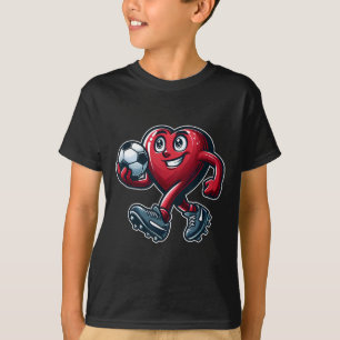 T-shirt Joueur de l'équipe de football de coeur de la Sain