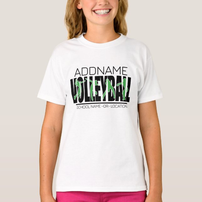 T-shirt Joueur de l'équipe de volleyball AJOUTER LE NOM DE (Devant)