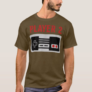 T-shirt Joueur de maillot de famille jumelée 2 Jeu vidéo