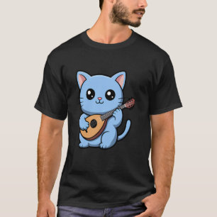 T-shirt Joueur de mandoline de chat jouant Mandoline Chatt