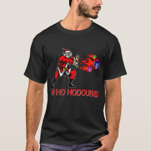 T-shirt Joueur de Noël amusant Père Noël Ho Ho Hodouken