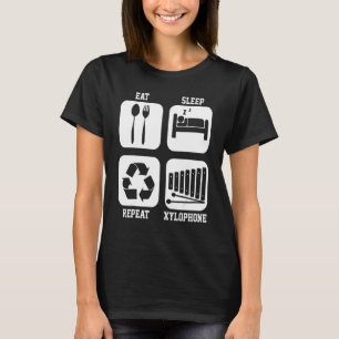 T-shirt Joueur de notes d'instrument de musique Xylophone