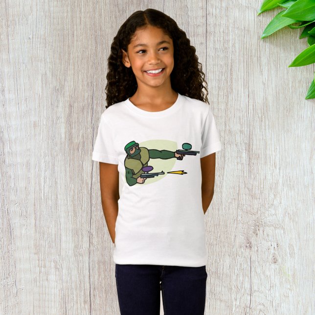 T-Shirt Joueur de Paintball avec double marqueur Action Sp (Créateur téléchargé)