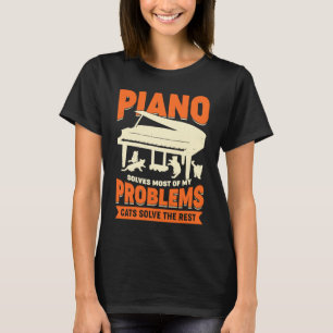 T-shirt Joueur de piano pour un chat