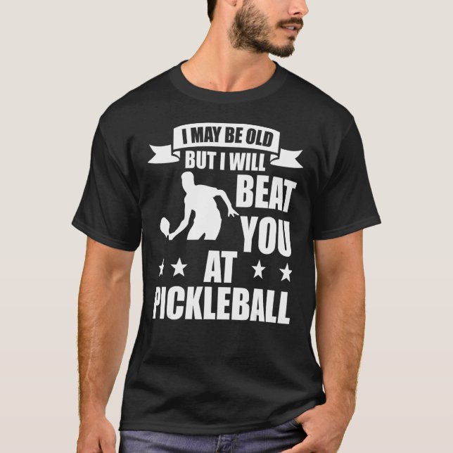 T-shirt Joueur De Pickleball Je Vous Battrai À Pickleball_ (Devant)