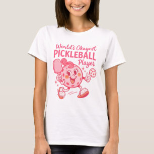 T-shirt Joueur de Pickleball Mignon Rose Pickleballer Drôl