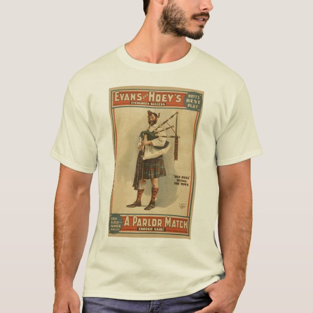 T-shirt Joueur de pipeau heureux (Devant)