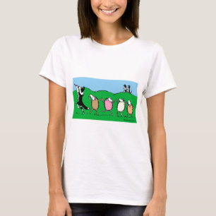 T-shirt Joueur de pipeau pie de border collie