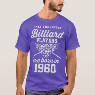T-shirt Joueur de piscine et de billard de 62 ans 1960 62e