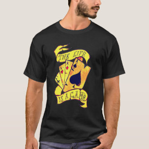 T-shirt Joueur de Poker 4 As Carte de bluffage jeu Casino 
