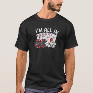 T-shirt Joueur de poker Carte Casino Pari Texas Hold Em 