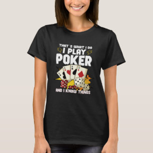 T-shirt Joueur de Poker Casino Poker Jeux de Hasard Roulet