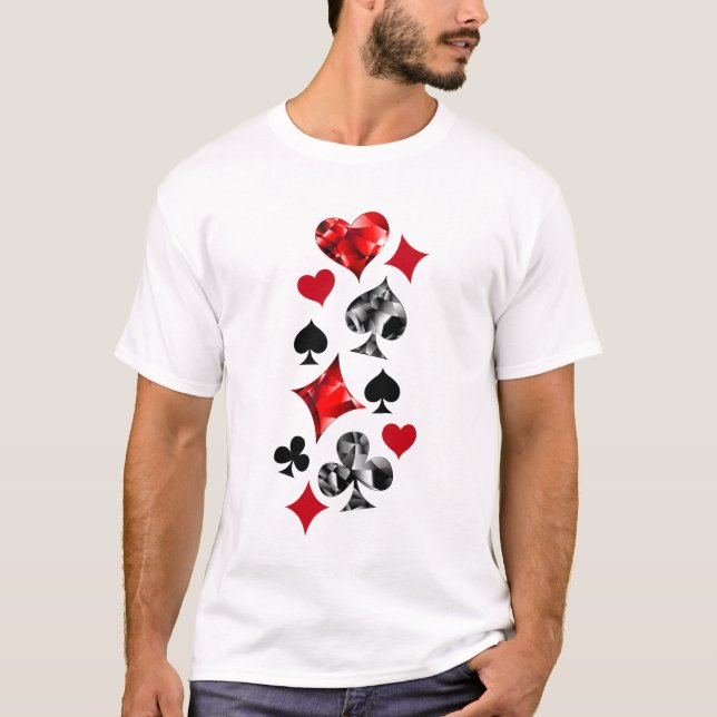 T-shirt Joueur de poker Joueur de cartes de jouer costumes (Devant)