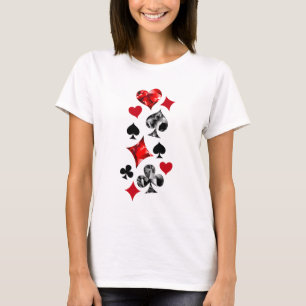 T-shirt Joueur de poker Joueur de cartes de jouer costumes