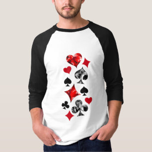 T-shirt Joueur de poker Joueur de cartes de jouer costumes