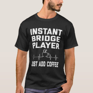 T-shirt Joueur de pont Humour café café EKG