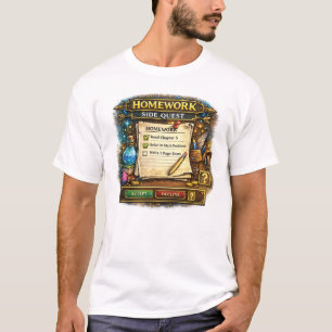 T-shirt Joueur de Quête Secondaire Devoirs