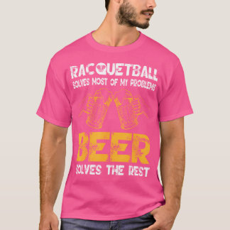 T-shirt Joueur de racquetball Drôle de balle de raquette S