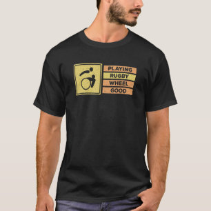 T-shirt Joueur de rugby désactivé - Handicap en fauteuil r