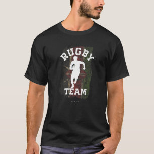 T-shirt Joueur de rugby Kenya Drapeau Sports Bal Rugby 1