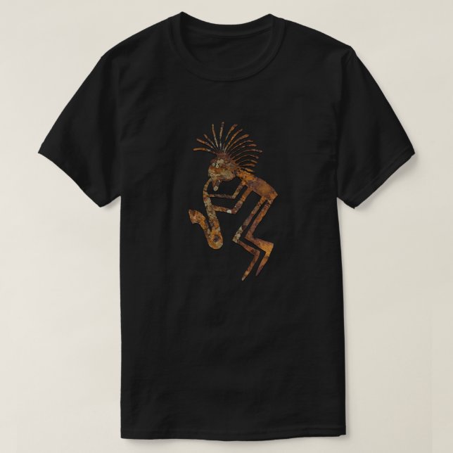 T-shirt Joueur de saxaphone Kokopelli Petroglyphe (Design devant)