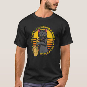 T-shirt Joueur de Saxophone Alto Chat Windwood Musiciens