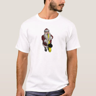 T-shirt Joueur de saxophone du père noël