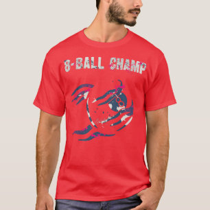 T-shirt Joueur de snooker du champion de boule 8Ball