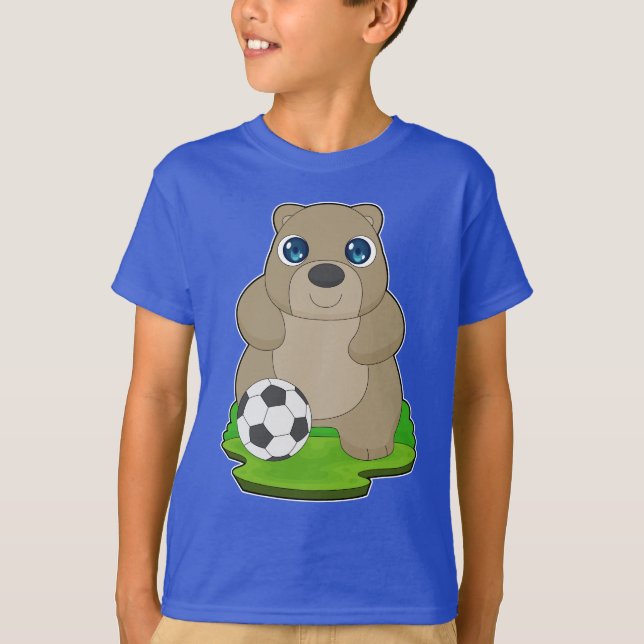 T-shirt Joueur de soccer de l'ours (Devant)