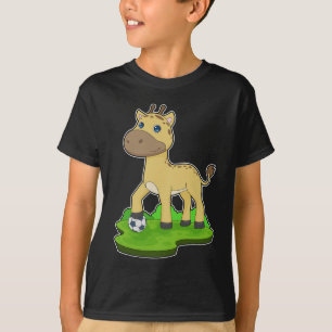 T-shirt Joueur de soccer Giraffe Football