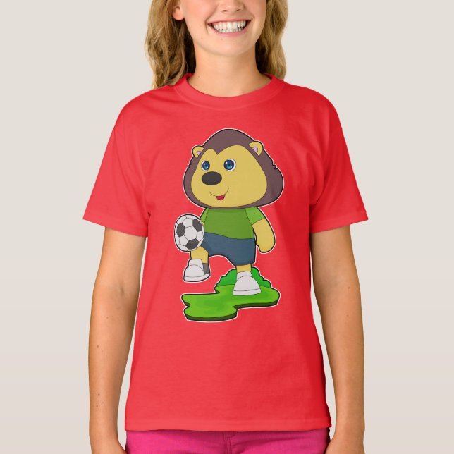 T-shirt Joueur de soccer Lion (Devant)