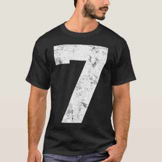 T-shirt Joueur de sport d'anniversaire numéro 7 chanceux v