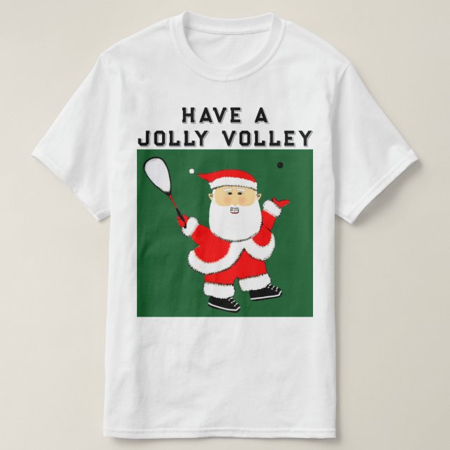 T-shirt Joueur de squash Noël (Design devant)