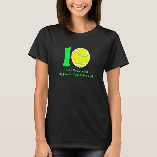 T-shirt Joueur de tennis 10 ans 2012 10e anniversaire (Devant)