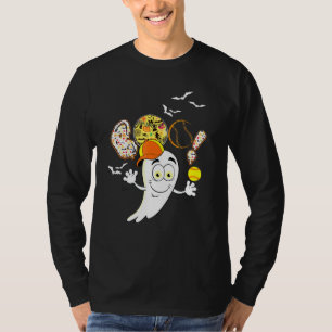 T-shirt Joueur de tennis de Boo Ghost Nuit Éffrayante