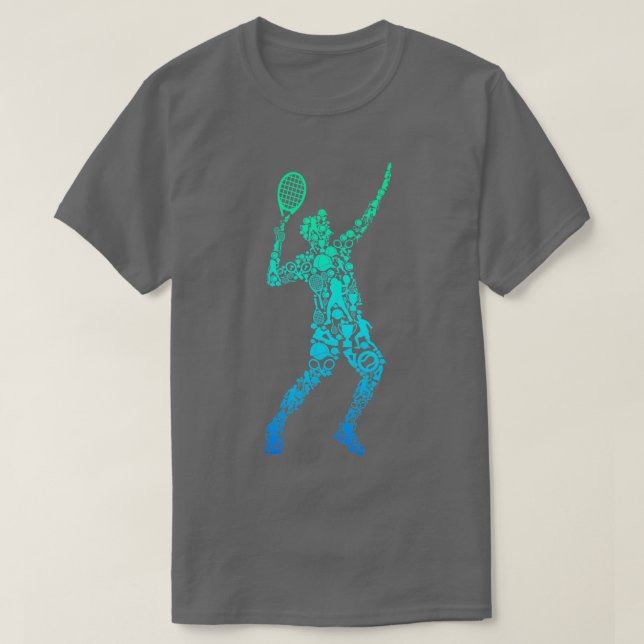 T-shirt Joueur de tennis Jeunes Hommes Garçons Enfants (Design devant)