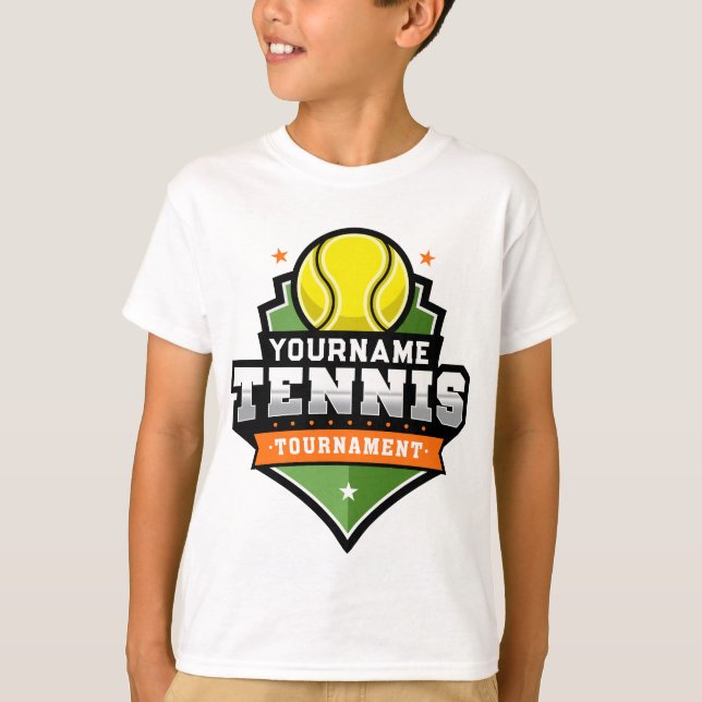 T-shirt Joueur de tennis personnalisé NOM Tournoi de Varsi (Devant)