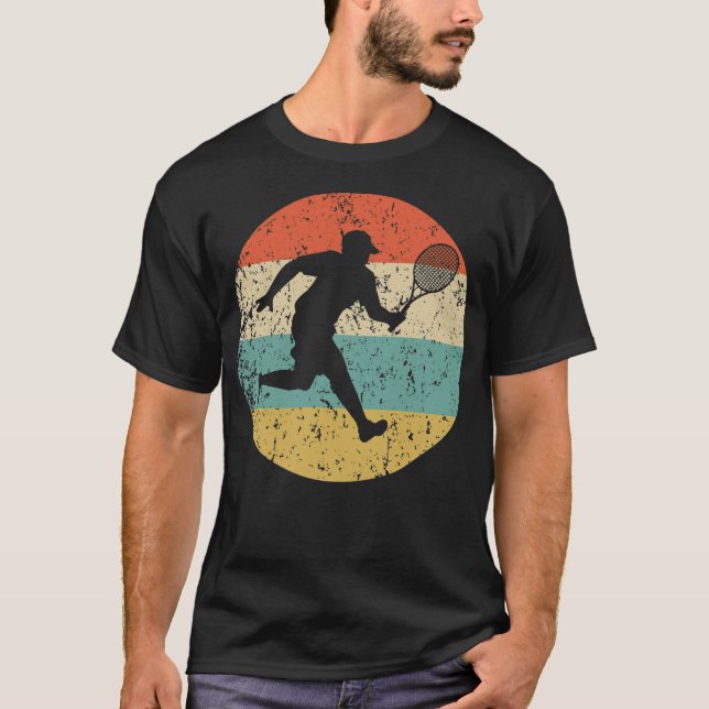 T-shirt Joueur de tennis Silhouette Retro amusez-vous à me (Devant)