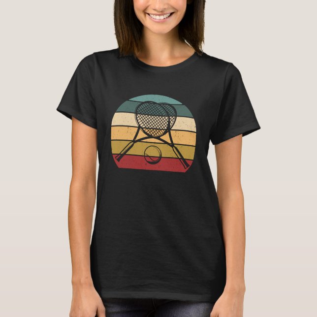 T-shirt Joueur de tennis Valentine's Day Racket Heart Ball (Devant)