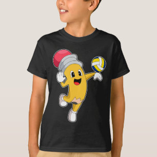 T-shirt Joueur de volley-ball au crayon