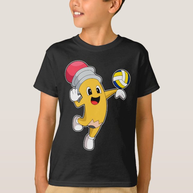 T-shirt Joueur de volley-ball au crayon (Devant)