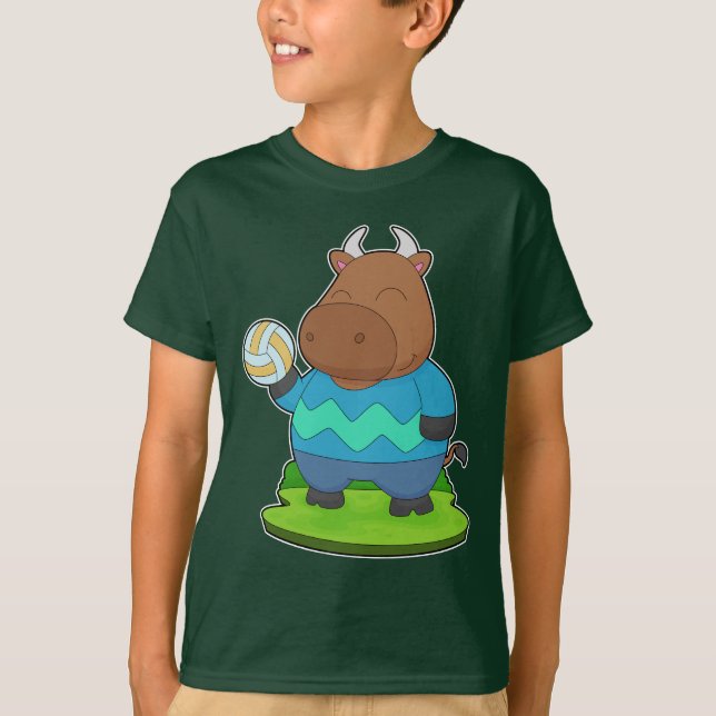 T-shirt Joueur de volley-ball Bull (Devant)