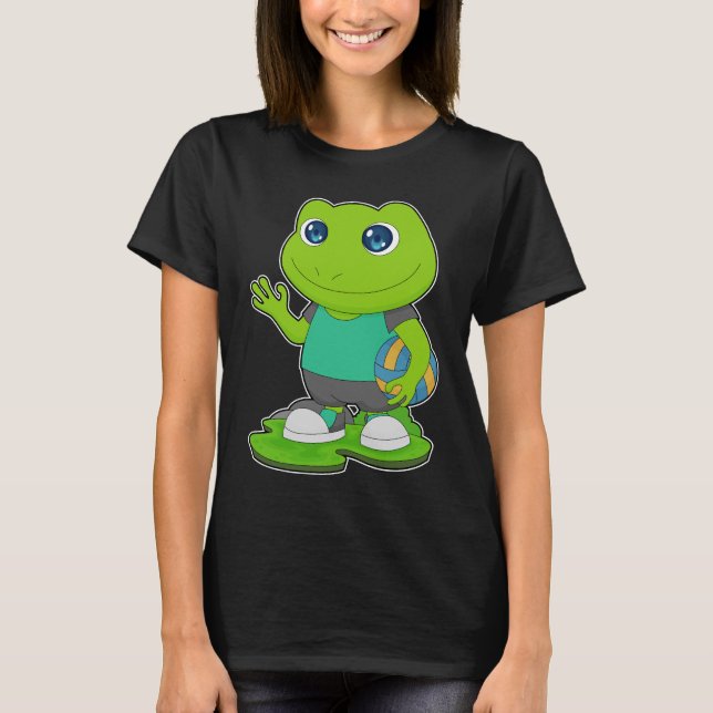 T-shirt Joueur de volley-ball de grenouille (Devant)