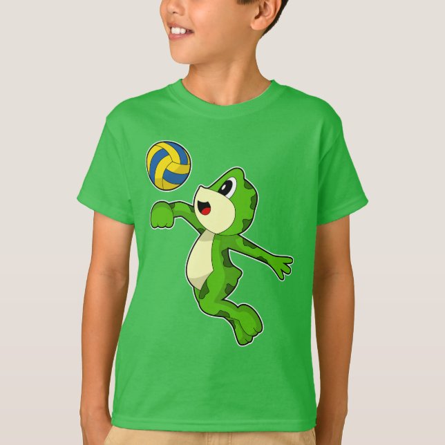 T-shirt Joueur de volley-ball de grenouille (Devant)