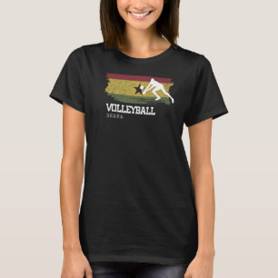 T-shirt Joueur de volley-ball Ghana Flag Team Indoor Beach