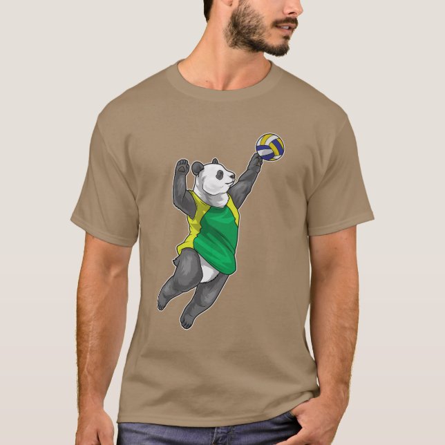 T-shirt Joueur de volley-ball Panda (Devant)