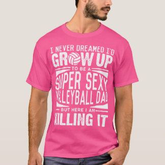 T-shirt Joueur de volley-ball papa Fête des pères d'amoure