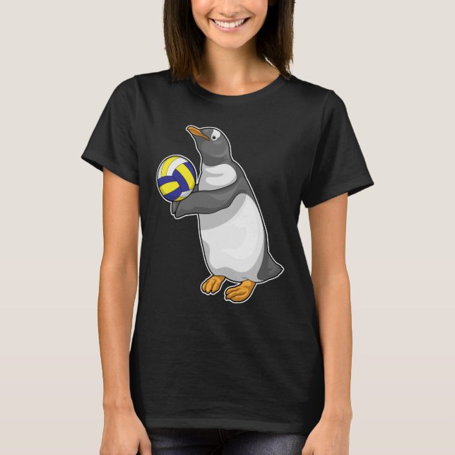 T-shirt Joueur de volley-ball Penguin (Devant)